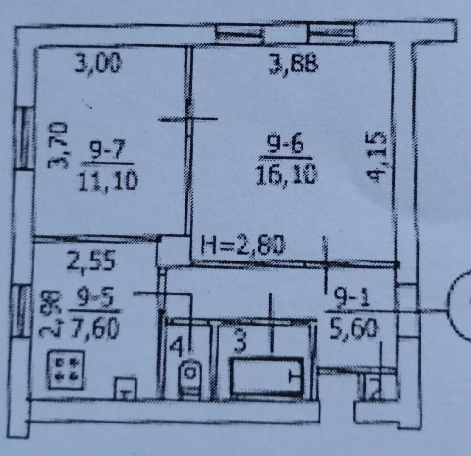 Продается 2 - х комнатная квартира, пос. Красная Звезда, район шахты Ленина, арт. 1270