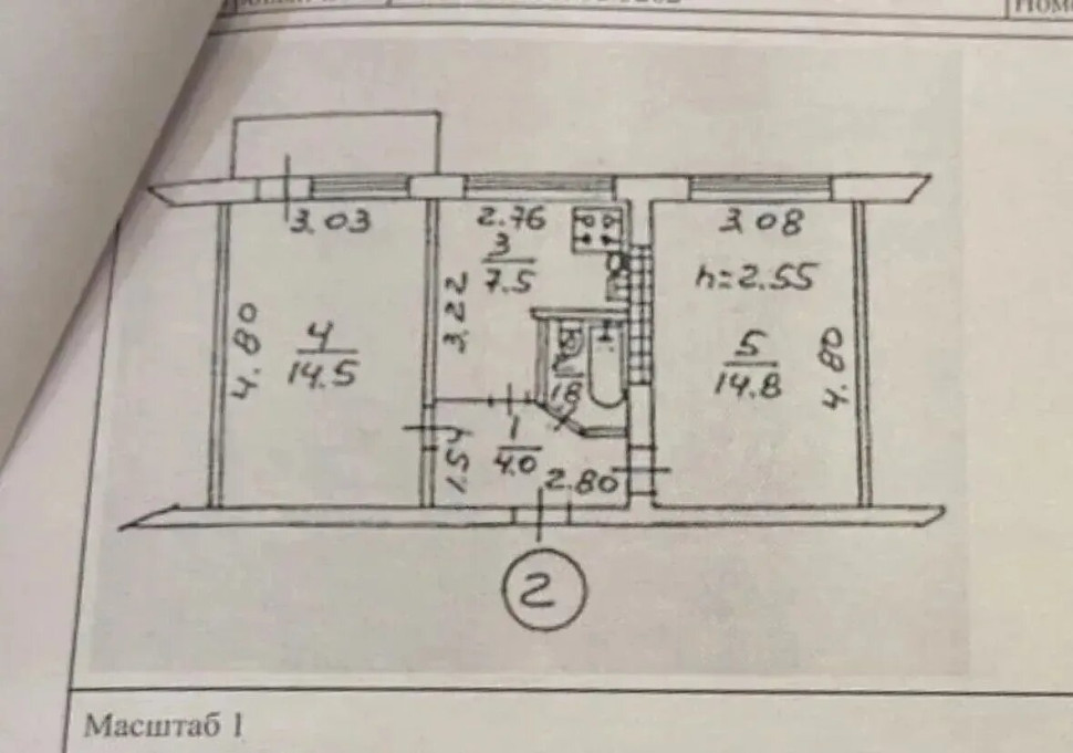 Продается 2 - х комнатная квартира, бул. Шевченко, ориентир Автомагазин, арт. 6183