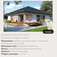 ИЖС (индивидуальное жилищное строительство)Типовой проект "КВАРЦ". ЛЬГОТНАЯ ИПОТЕКА 2 %.