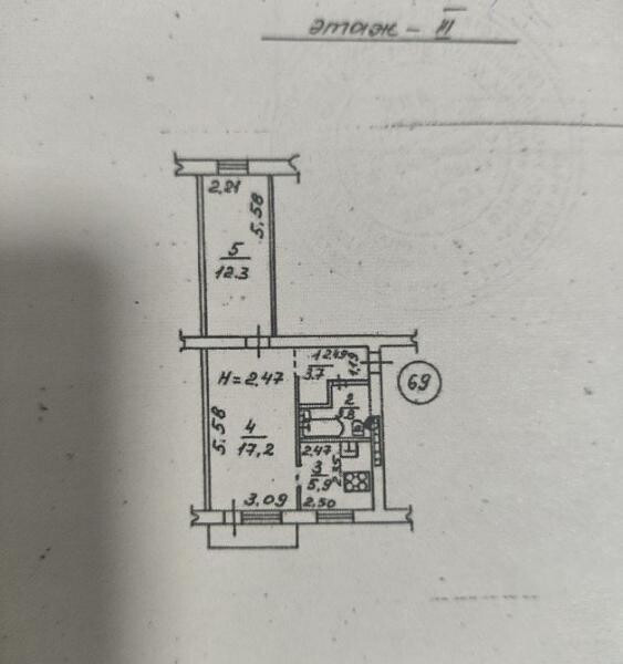 Продается 2 - х комнатная квартира, Макаронка арт 3865