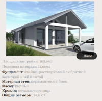 ИЖС (индивидуальное жилищное строительство)Типовой проект "ШАЛЕ". ЛЬГОТНАЯ ИПОТЕКА 2 %.
