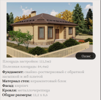 ИЖС (индивидуальное жилищное строительство).Типовой проект "ОАЗИС". ЛЬГОТНАЯ ИПОТЕКА 2 %.