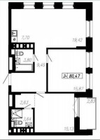 Продается 2 - х комнатная квартира, пр-т Ватутин арт 4289