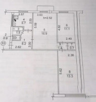 Продаю 3 - х комнатная квартиру, пл. Победы 2304